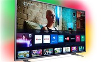 Chytrý televizor Philips 55PUS6703/12 s rozhraním Saphi. (Snímek je koláží,... Chytrý televizor Philips 55PUS6703/12 s rozhraním Saphi. (Snímek je koláží,...