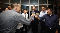 Oslavy v olomouckém volebním štábu ANO, které nakonec získalo 26,7 procenta... Oslavy v olomouckém volebním štábu ANO, které nakonec získalo 26,7 procenta...
