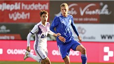 Momentka z utkání Youth League mezi Sigmou Olomouc a NK Maribor