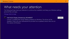 Chybová hláška o Intel Display Audio při instalaci Windows 10 October 2018... Chybová hláška o Intel Display Audio při instalaci Windows 10 October 2018...