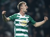 Jan Záviška z Bohemians se raduje z gólu. Jan Záviška z Bohemians se raduje z gólu.