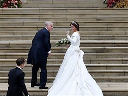 Princ Andrew a nevsta princezna Eugenie (Windsor, 12. íjna 2018)