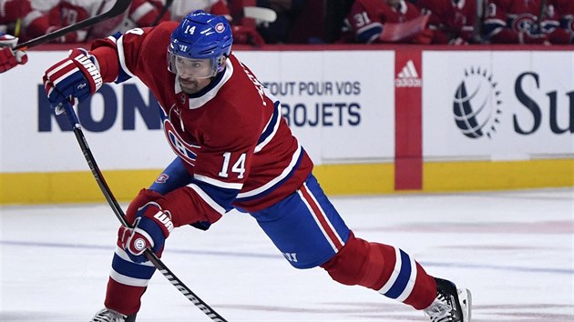Tom Plekanec z Montrealu stl na branku Detroitu ve svm 1000. duelu v NHL.