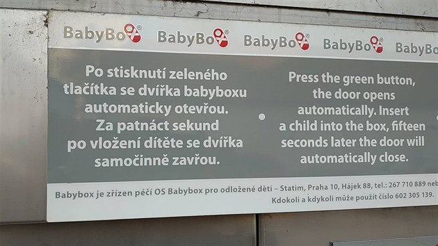 V eskch Budjovicch je babybox umstn na budov zchranky.