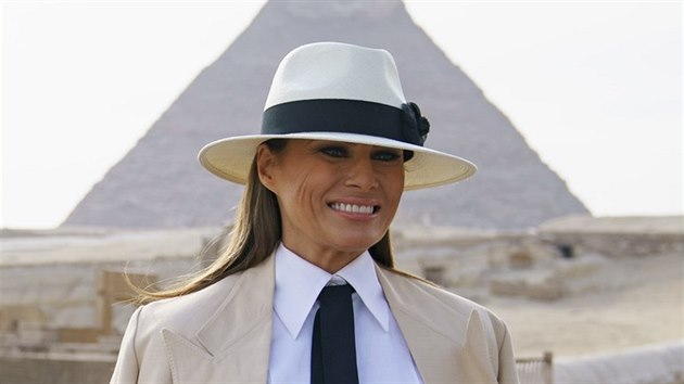 Melania Trumpov na nvtv Egypta (6. jna 2018)