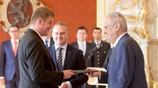 Prezident Miloš Zeman jmenoval Tomáše Petříčka ministrem zahraničních věcí (16.... Prezident Miloš Zeman jmenoval Tomáše Petříčka ministrem zahraničních věcí (16....