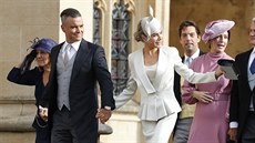 Robbie Williams a jeho manelka Ayda Fieldová na svatb princezny Eugenie a...