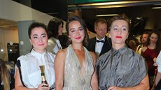 Vanda Hybnerová a její dcery Antonie a Josefína Railovovy (29. ervna 2018)