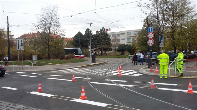 Opravená odboka na konenou u Olanských hbitov