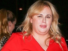 Rebel Wilson paints the town red with a friend as they head to dinner at...
