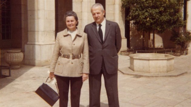 S manelkou Ludmilou v Izraeli v roce 1972