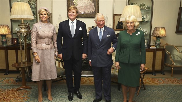 Nizozemsk krlovna Mxima, krl Willm-Alexander, princ Charles a vvodkyn...
