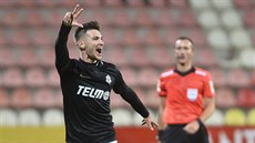 HATTRICK. Michal Trávník z Jablonce vstřelil Příbrami tři branky HATTRICK. Michal Trávník z Jablonce vstřelil Příbrami tři branky