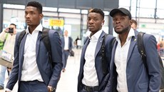 Slávisté Simon Deli (vlevo), Ibrahim Traoré (uprostřed) a Michael Ngadeu... Slávisté Simon Deli (vlevo), Ibrahim Traoré (uprostřed) a Michael Ngadeu...