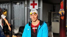 Katinka Hosszúová při Velké ceně Brna v plavání Katinka Hosszúová při Velké ceně Brna v plavání