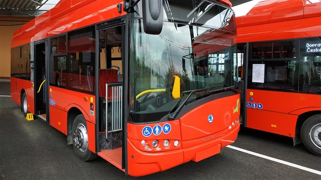 Elektrobus koda 29BB Solaris. V eskch Budjovicch jsou tyto vozy v provozu od 1. listopadu 2018.