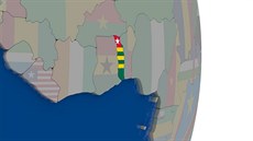 Mapa sti Afriky se zvraznnm zemm sttu Togo.