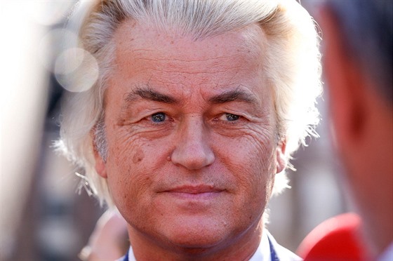 Geert Wilders na jednání nizozemského parlamentu (4. záí 2018)