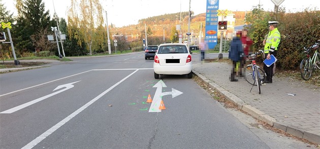 Nehoda se stala u nákupního stediska Lidl ve zlínské ásti Podvesná.