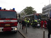 Na Smíchově srazila tramvaj chodkyni. (8.11.2018) Na Smíchově srazila tramvaj chodkyni. (8.11.2018)