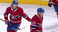 Hokejista Max Domi z Montreal Canadiens vstelil gól do sít Washington...