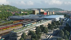 Na Smíchově vznikne obří dopravní terminál. Na obrázku jedna z možných... Na Smíchově vznikne obří dopravní terminál. Na obrázku jedna z možných...