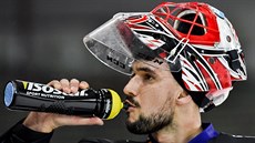 Brankář Jakub Kovář na tréninku hokejové reprezentace Brankář Jakub Kovář na tréninku hokejové reprezentace