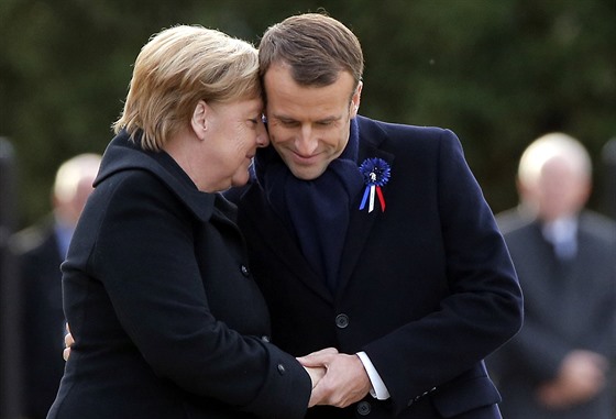 Francouzský prezident Macron a nmecká kancléka Merkelová