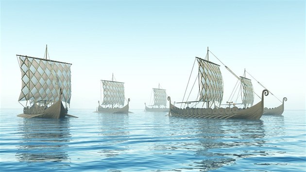 Kvalitní lodě umožnily Vikingům daleké objevitelské cesty, v průběhu kterých... Kvalitní lodě umožnily Vikingům daleké objevitelské cesty, v průběhu kterých...