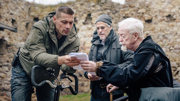 Michael Caine při natáčení českého filmu Jan Žižka Michael Caine při natáčení českého filmu Jan Žižka
