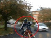 Kamera natočila jízdu motorkáře v Sokolově Kamera natočila jízdu motorkáře v Sokolově