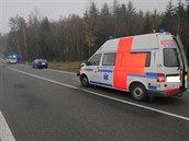 Nehoda sanity a octavie u Vlčatína na Třebíčsku. Policie hledá svědky této... Nehoda sanity a octavie u Vlčatína na Třebíčsku. Policie hledá svědky této...
