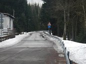 Silnice kolem přehrady Souš. Silnice kolem přehrady Souš.
