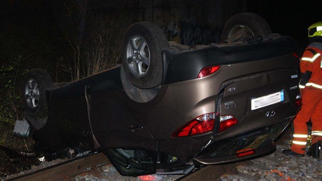 Nehoda osobnho auta u Hradan v okrese Brno-venkov