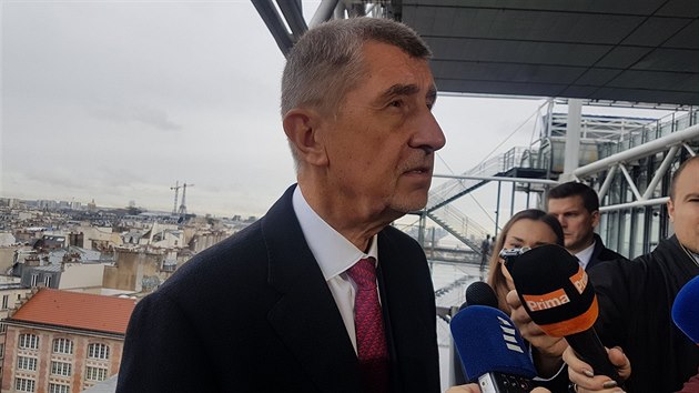 Premiér Andrej Babiš na návštěvě v pařížském multikulturním Centre Pompidou. (12.11.2018)