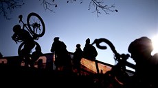 Momentka z cyklokrosového závodu v Táboře Momentka z cyklokrosového závodu v Táboře