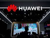 Znaka Huawei na veletrhu Consumer Electronics Show v anghaji