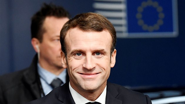 Francouzský prezident Emannuel Macronna summitu Evropské unie o brexitu (25....