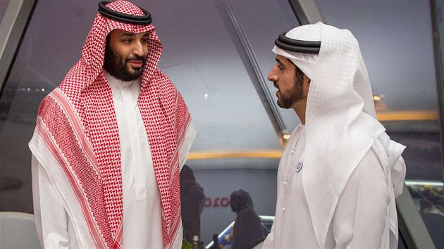 Sadsk korunn princ Muhammad bin Salmn se ve Spojench arabskch emirtech setkal s dubajskm korunnm princem Hamdanem bin Mohammed bin Rad Al Maktmem. (25. listopadu 2018)