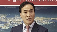 Šéf Interpolu Kim Čong-jang na snímku z ledna 2018 Šéf Interpolu Kim Čong-jang na snímku z ledna 2018