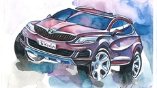 Návrhy designu SUV značky Škoda od malíře a designéra Vlada Vovkaniče