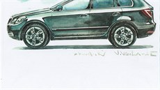 Návrhy designu SUV znaky koda od malíe a designéra Vlada Vovkanie