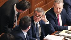 Premiér Andrej Babiš během jednání Poslanecké sněmovny o nedůvěře vládě kvůli... Premiér Andrej Babiš během jednání Poslanecké sněmovny o nedůvěře vládě kvůli...
