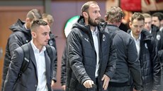 Plzeňští fotbalisté před odletem k utkání Ligy mistrů do Moskvy. Zleva Martin... Plzeňští fotbalisté před odletem k utkání Ligy mistrů do Moskvy. Zleva Martin...