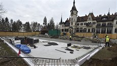 Vodní nádrž naproti zámku v areálu zlínské zoologické zahrady už rekonstrukci... Vodní nádrž naproti zámku v areálu zlínské zoologické zahrady už rekonstrukci...