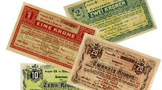 Repliky nouzových platidel z doby těsně po vzniku republiky vyjdou jako sada se... Repliky nouzových platidel z doby těsně po vzniku republiky vyjdou jako sada se...