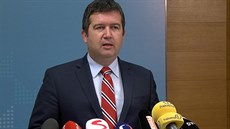 Jan Hamáček na tiskové konferenci Policie ČR Jan Hamáček na tiskové konferenci Policie ČR