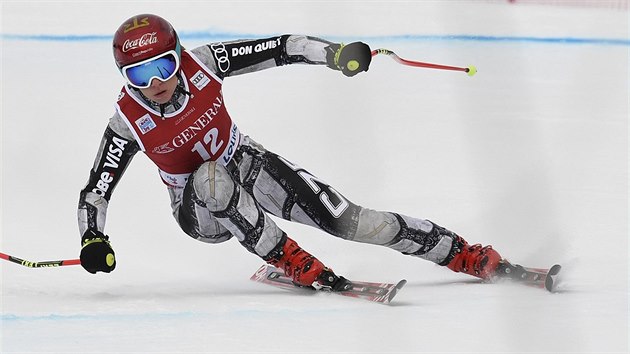 Ester Ledeck na sjezdovce v kanadskm Lake Louise