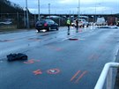 Chodkyn nepeila stet s autem na silnici v Branku. (4.12.2018)