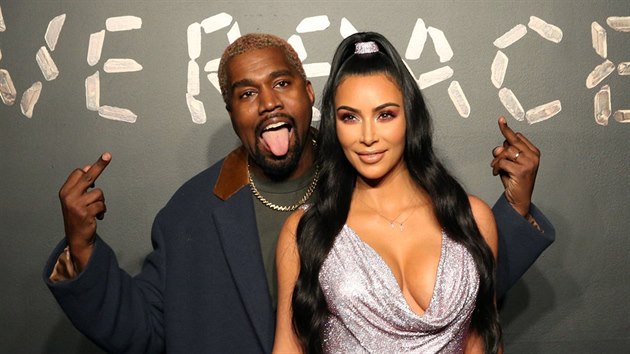 Kanye West a Kim Kardashianov (New York, 2. prosince 2018)